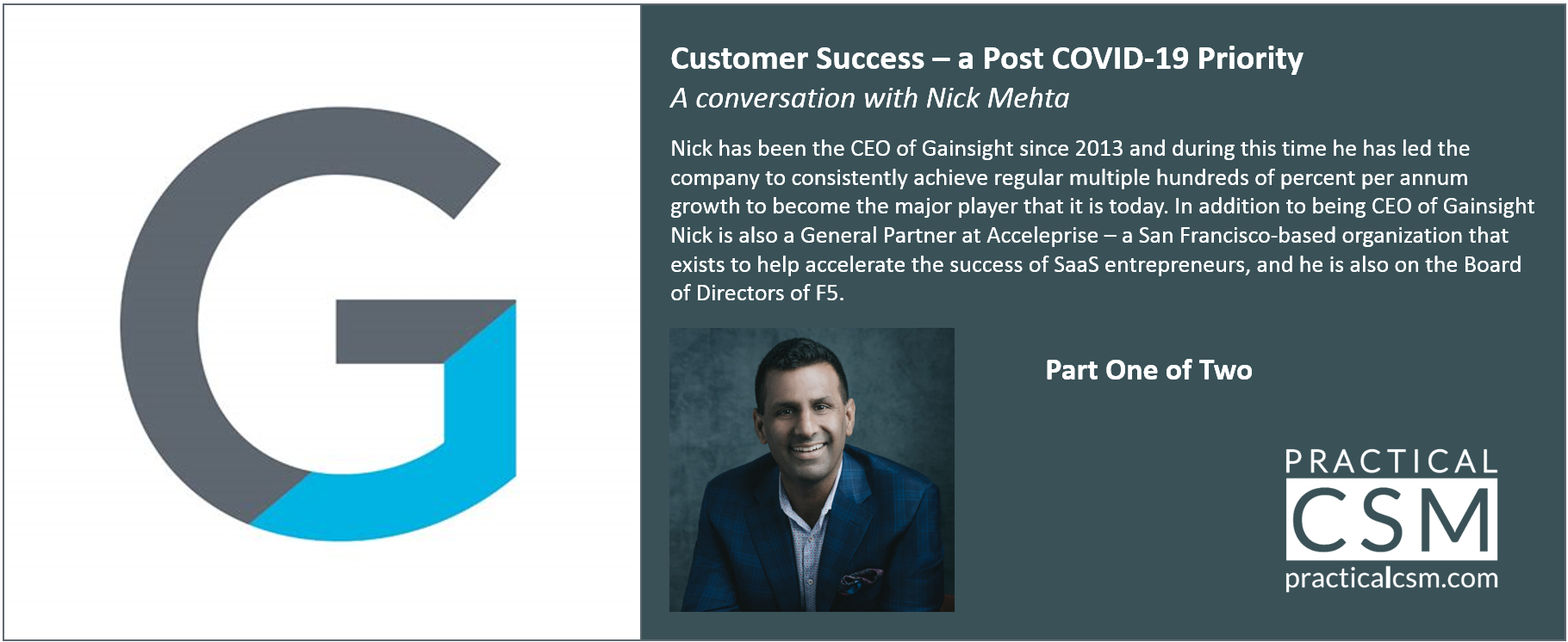Customer Success - A Post COVID-19 Priority - Part 1 (Audio)- Practical CSM